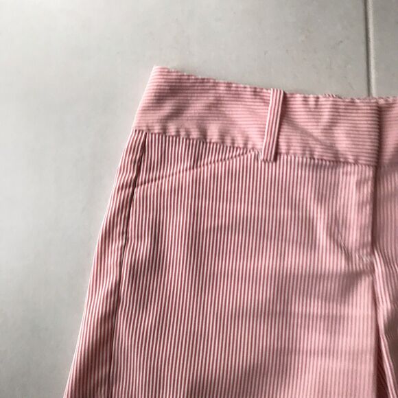 Ann Taylor Factory Shorts Mid Rise Signature Striped Seersucker - Picture 2 of 7